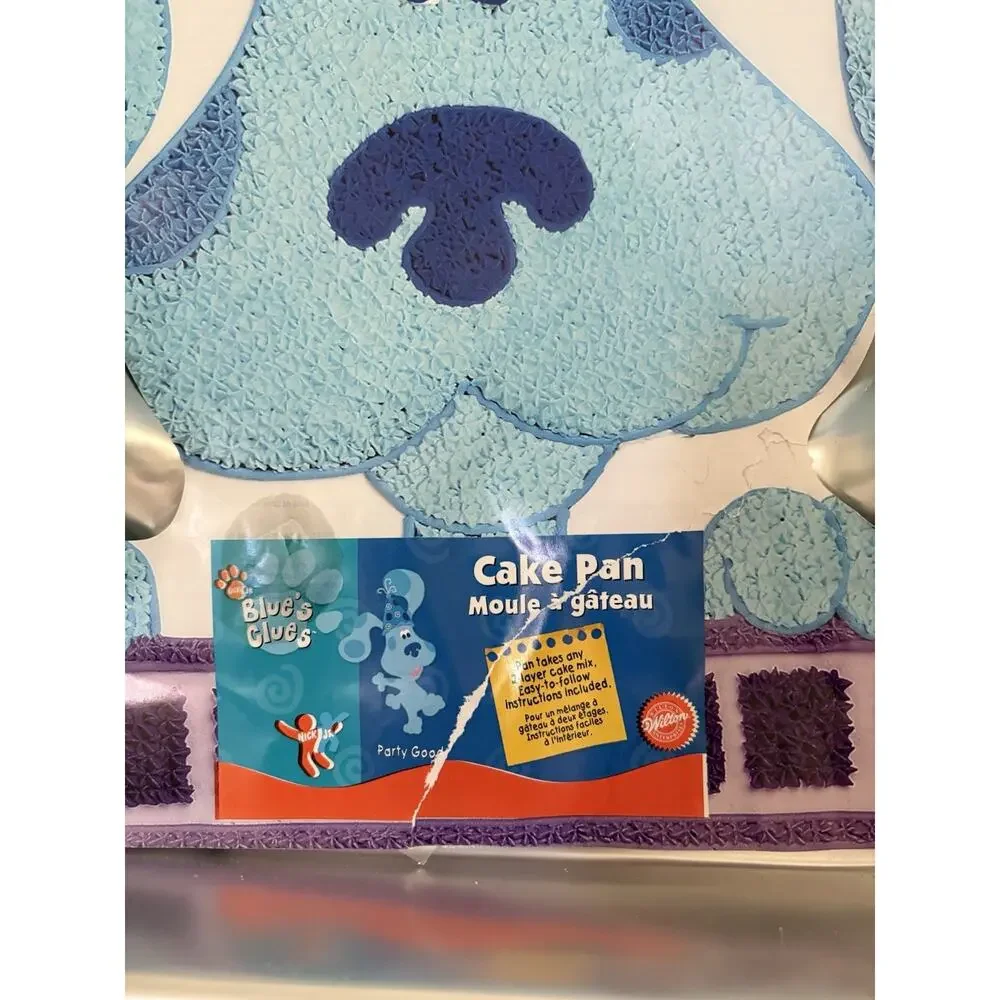 Vintage Wilton Blue's Clues Cake Pan w/Decorating Instructions 2003 Metal